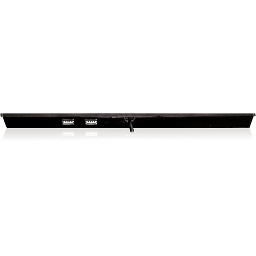 Adesso Slimtouch Mini Usb Keyboard W/ 2 Usb Hub (AKB510HB)