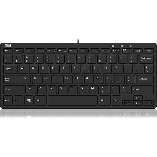 Adesso Slimtouch Mini Usb Keyboard W/ 2 Usb Hub (AKB510HB)