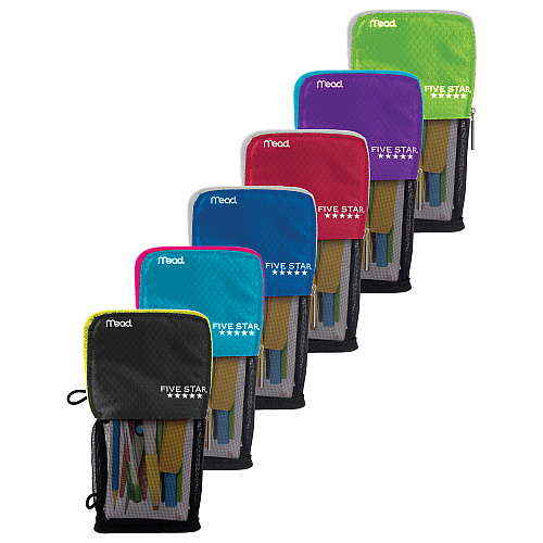 Acco Five Star Stand 'N Store Carrying Case (Pouch) Pencil, Accessories - Assorted Puncture Resistant - Fabric Body - 1 Each (50516)