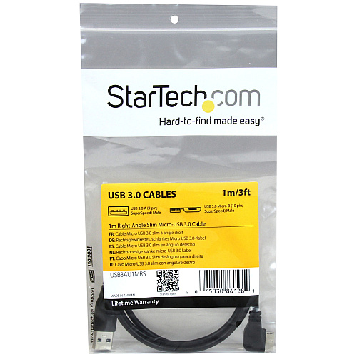 StarTech 1m 3ft Slim Micro Usb 3.0 Cable - M/m (USB3AU1MRS)