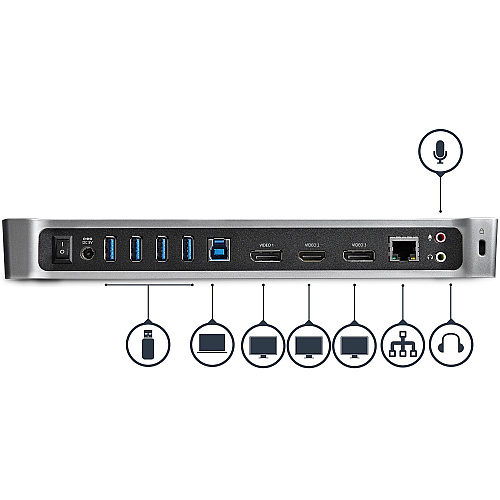 StarTech Docking Station - Triple Monitor Usb 3.0 (USB3DOCKH2DP)