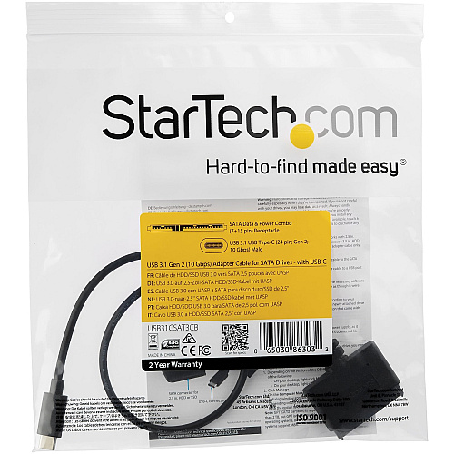 StarTech Usb C To Sata Adapter Usb 3.1 -2.5" Sata (USB31CSAT3CB)