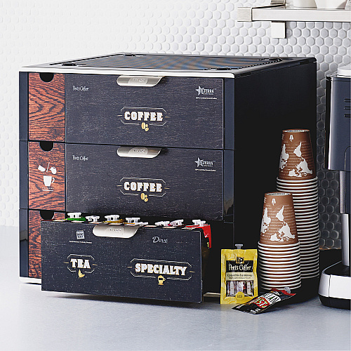 Alterra Coffee Shop Merchandiser Counter - Black - Plastic, Rubber - 1Each (X3NA)