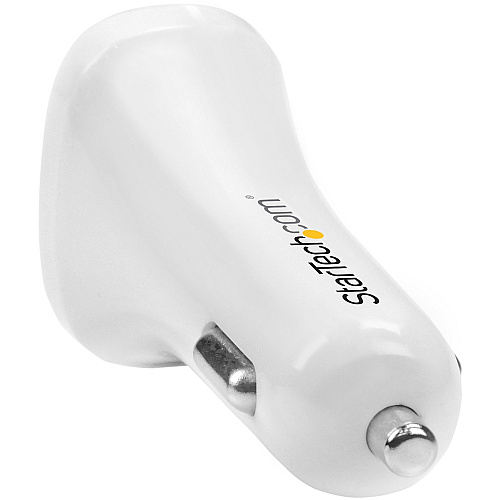 StarTech Dual Port Usb Car Charger - 24w / 4.8a (USB2PCARWHS)