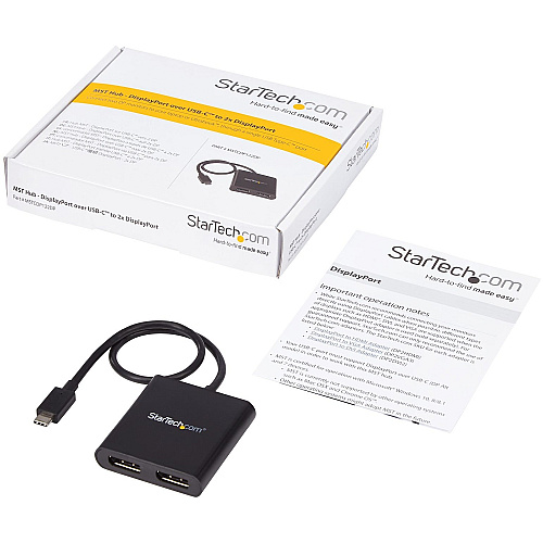 StarTech Usb-c To 2x Dp Multi Monitor Adapter Mst (MSTCDP122DP)