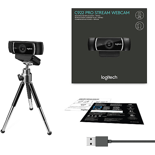 Logitech C922 Pro Stream Webcam W Tripod (960001087)