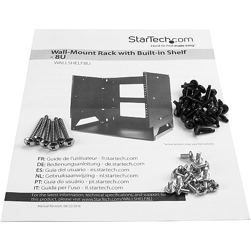 StarTech Server Rack W/ Shelf Wallmount 8u (WALLSHELF8U)
