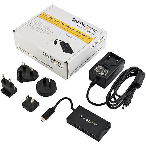 StarTech 4 Port Usb C Hub To Usb 3.0 Type-a 5gbps (HB30C4AFS)