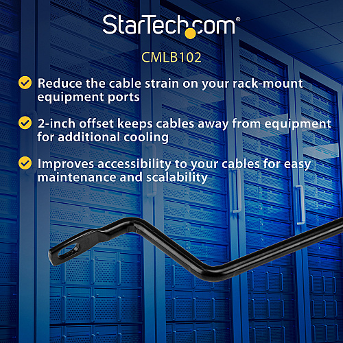 StarTech Lacing Bars Horizontal Cable - 2 Inch (CMLB102)