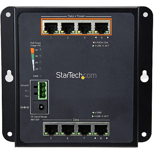 StarTech Industrial 8 Port Gigabit Poe Switch 30w (IES81GPOEW)