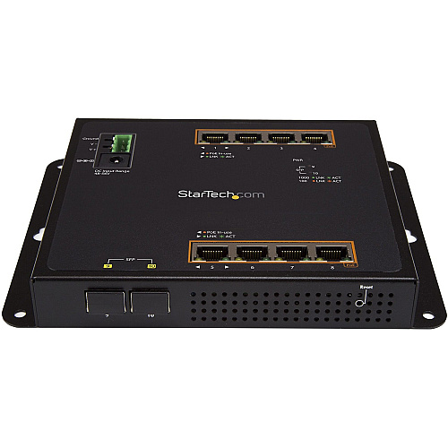StarTech Industrial 8 + 2port Gigabit Poe+ Switch (IES101GP2SFW)
