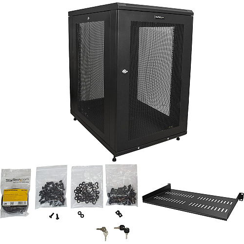 StarTech 18u Server Rack Cabinet 2-30in W/casters (RK1833BKM)