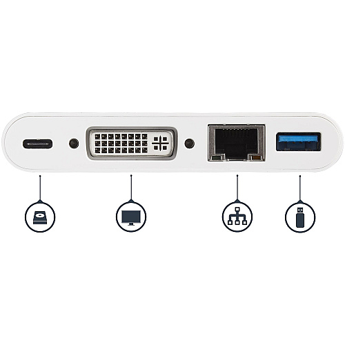 StarTech Usb C Multiport Adapter Dvi-d/pd/gbe/usb (DKT30CDVPD)