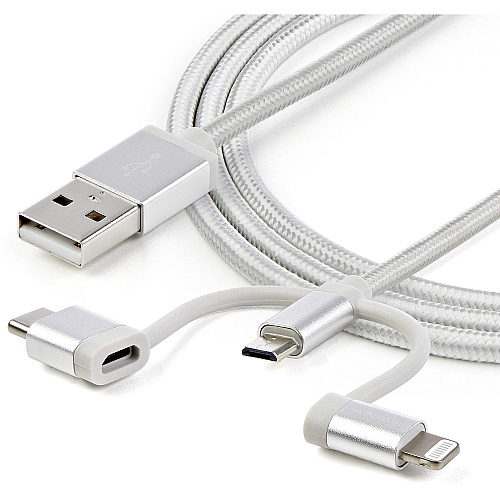 StarTech Cable Usb - Micro-usb Usb-c Lightning 1m (LTCUB1MGR)