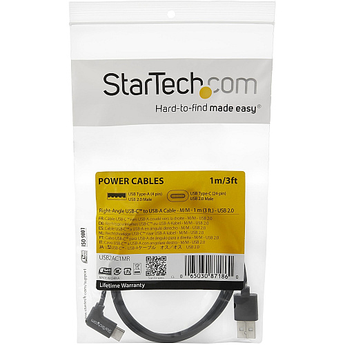 StarTech Cable - Usb To Usbc Right Angle - 1m (USB2AC1MR)
