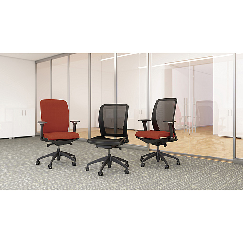 Lorell Mesh Mid-Back Office Chair Mid Back - Black - 1 Each (LLR83106)