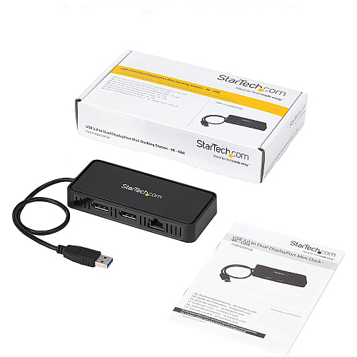 StarTech Usb 3.0 Mini Dock - Dual 4k 60hz Dp/gbe (USBA2DPGB)