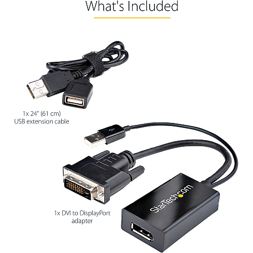 StarTech Dvi To Displayport Adapter - Usb Power (DVI2DP2)
