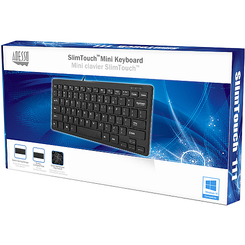Adesso Slimtouch Mini Usb Keyboard (AKB111UB)