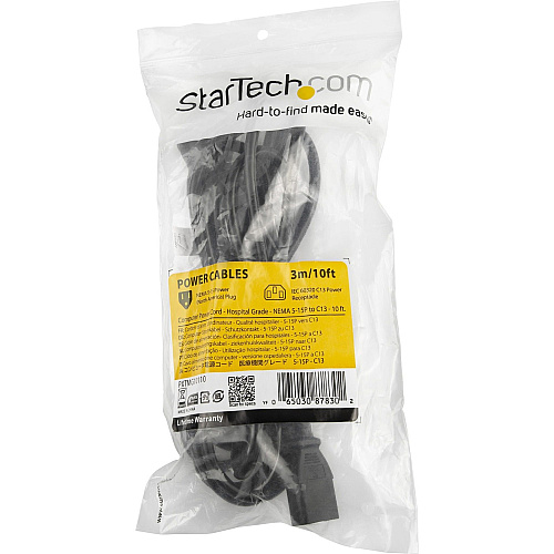 StarTech 3ft Hospital Power Cord, Nema 5-15p/c13 (PXTMG1013)
