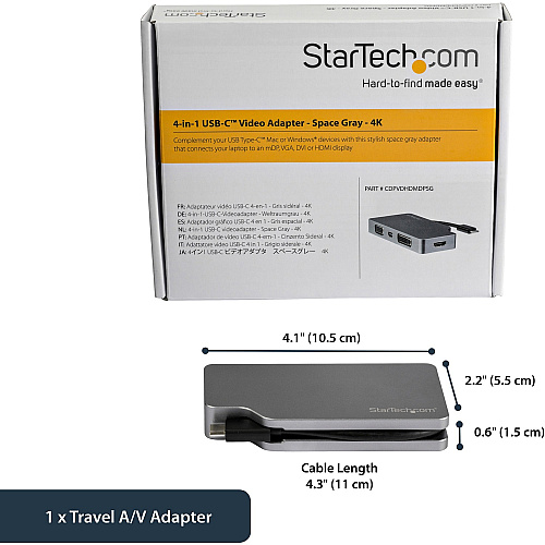 StarTech Usb C To Hdmi/vga/mdp/dvi Video Adapter (CDPVDHDMDPSG)