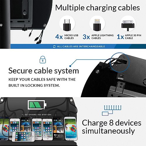 ChargeTech Power Floor Stand Charging Station S9 (CT300024)