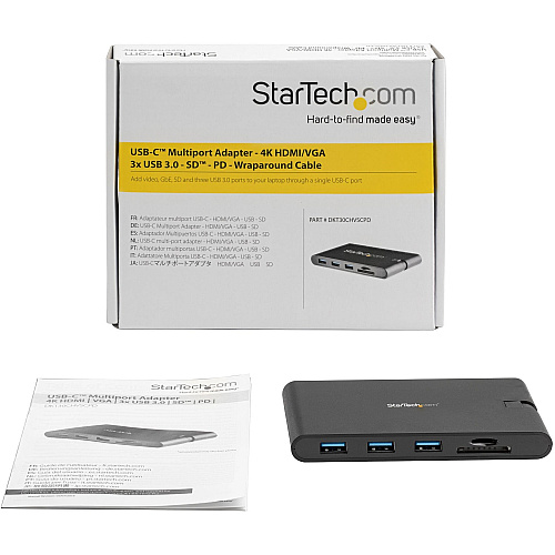 StarTech Usb C Multiport Adapter 4k Hdmi/vga/usb (DKT30CHVSCPD)