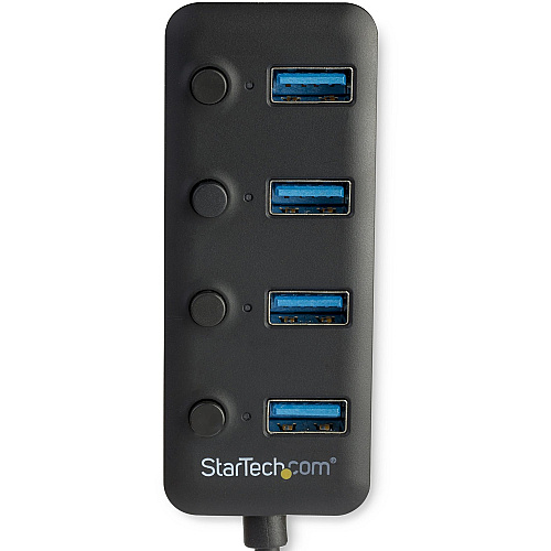 StarTech 4 Port Usb 3.0 Hub - Usb-a Port Switches (HB30A4AIB)