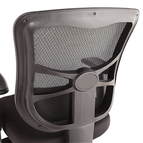 Alera Elusion Series Mesh Mid-Back Multifunction Chair, Prem Fabric, Supports Up to 275 lb, 17.7" to 21.4" Seat Height, Black (ALEEL42ME10B)