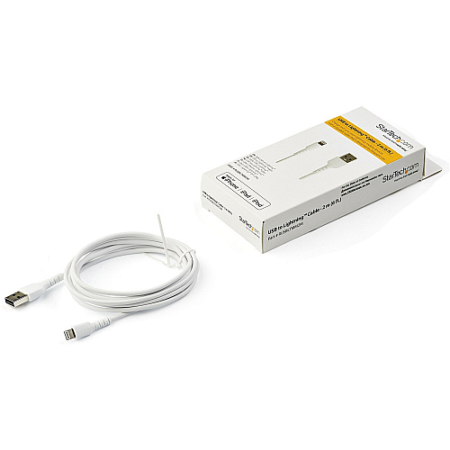 StarTech 6ft/2m Durable Usb-a To Lightning Cable (RUSBLTMM2M)