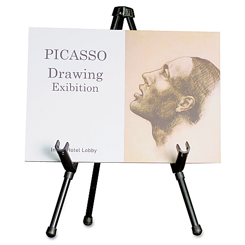 Universal Portable Tabletop Easel, 14" High, Steel, Black (UNV43028)