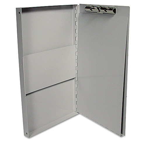 Universal Deluxe Aluminum Document Box, 0.4" Clip Capacity, Holds 8.5 x 11 Sheets, Aluminum (UNV40300)