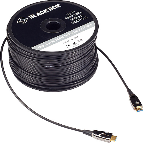 Black Box High-speed Hdmi 2.0 Active Optical Cable (aoc) - 4k60, 4:4:4, 18 Gbps, 100-m (328-ft.) (AOCHLH2100M)