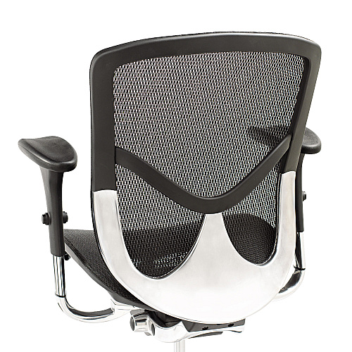 Alera EQ Series Ergonomic Multifunction Mid-Back Mesh Chair, Supports Up to 250 lb, Black Seat/Back, Aluminum Base (ALEEQA42ME10A)