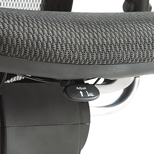 Alera EQ Series Ergonomic Multifunction Mid-Back Mesh Chair, Supports Up to 250 lb, Black Seat/Back, Aluminum Base (ALEEQA42ME10A)