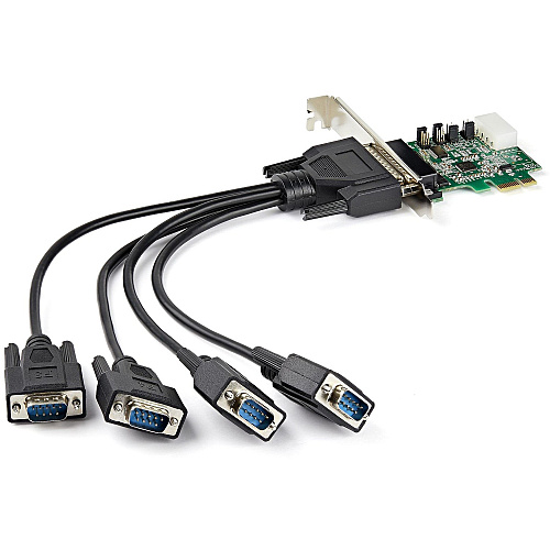 StarTech 4port Pcie Rs232 Serial Db9 Adapter Card (PEX4S953)