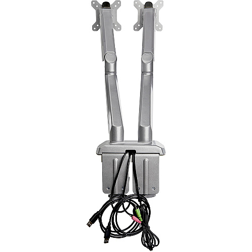 StarTech Desk Mount Dual Monitor Arm W/ Usb/audio (ARMSLIMDUOS)