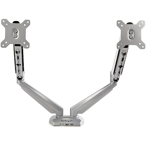 StarTech Desk Mount Dual Monitor Arm W/ Usb/audio (ARMSLIMDUOS)