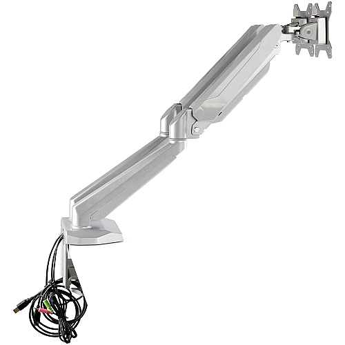 StarTech Desk Mount Dual Monitor Arm W/ Usb/audio (ARMSLIMDUOS)