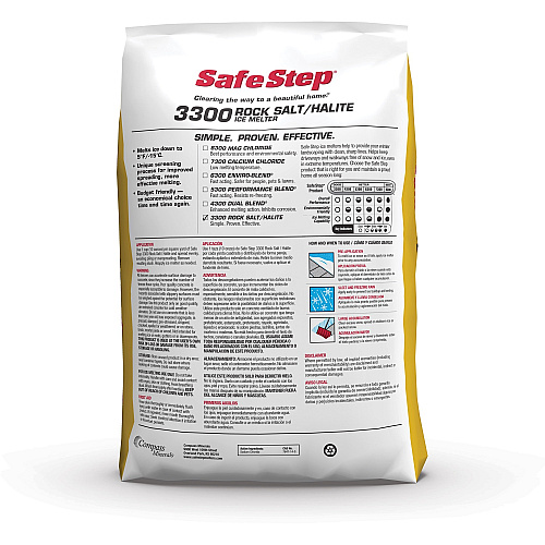 SafeStep 3300 Ice Melter Sodium Chloride, Rock Salt - 5&deg;F (-15&deg;C) (806661)