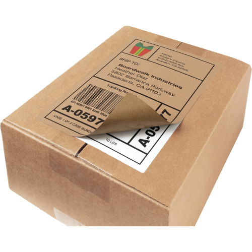 Avery Brown Kraft Shipping Labels w/Receipt (05783