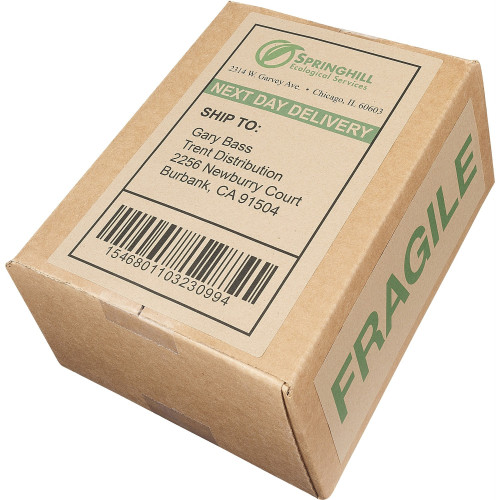 Avery Brown Kraft Shipping Labels w/Receipt (05783