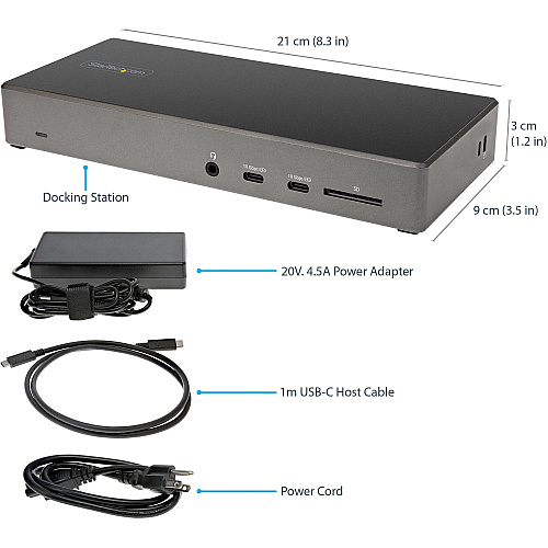 StarTech Usb C Dock Triple 4k - 100w Pd, 6x Usb (DK31C2DHSPD)