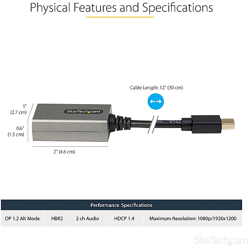 StarTech Mini Displayport To Hdmi Adapter 1080p (MDP2HDEC)