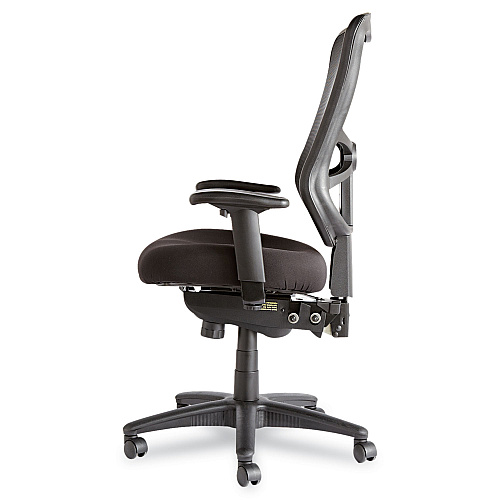 Alera Elusion Series Mesh High-Back Multifunction Chair, Supports Up to 275 lb, 17.2" to 20.6" Seat Height, Black (ALEEL41ME10B)