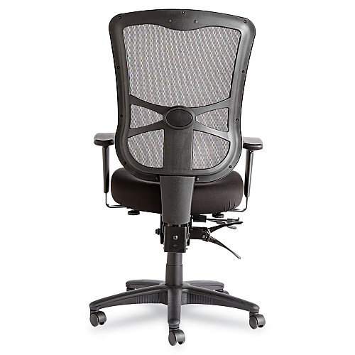 Alera Elusion Series Mesh High-Back Multifunction Chair, Supports Up to 275 lb, 17.2" to 20.6" Seat Height, Black (ALEEL41ME10B)