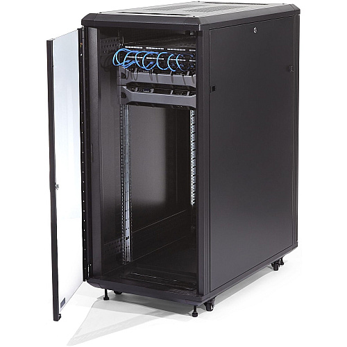 StarTech 32u 19inch Server Rack Cabinet, Adjustable Depth 6-32 Inch, Flat Pack, Lockable 4-post Network/data Rack Enclosure With Casters (RK3236BKF)