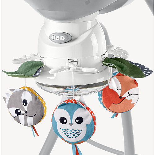Fisher-Price Peek-a-boo Fox Cradle 'n Swing 25 lb Weight Capacity - Gray - Plush (GNG40)