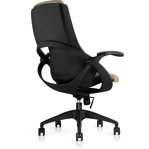all33 BackStrong C1 Task Chair Tan Fabric Seat - Black Frame - 5-star Base - Black, Tan - Armrest - 1 Each (BSBTF50510)