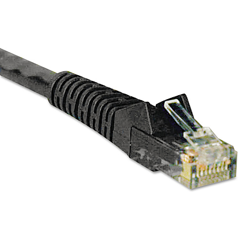 Tripp Lite CAT6 Gigabit Snagless Molded Patch Cable, 1 ft, Black (N201001BK)